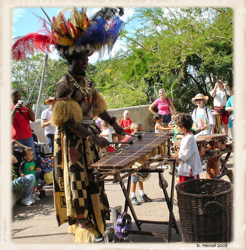 Performer in the Africa section.